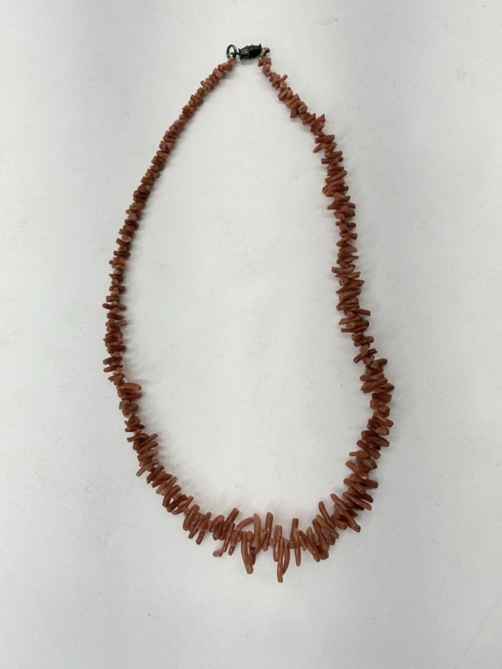 Vintage Natural Branch Coral Necklace Salmon Red 18”